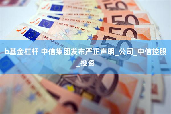 b基金杠杆 中信集团发布严正声明_公司_中信控股_投资