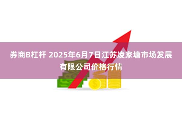 券商B杠杆 2025年6月7日江苏凌家塘市场发展有限公司价格行情